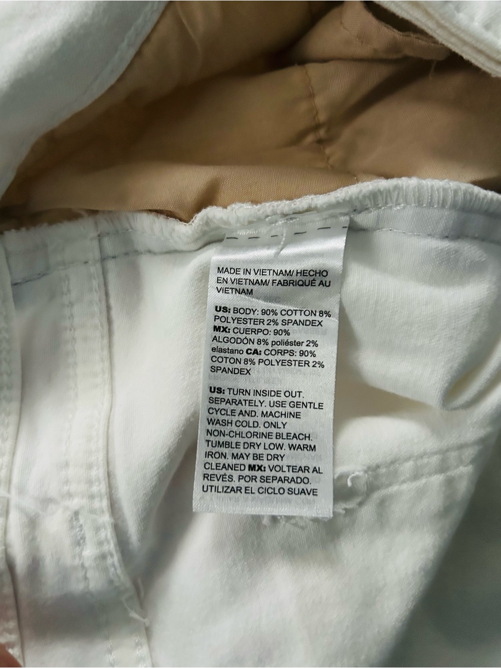 MAKE OFFER - White House Black Market White Cropped Stretch Jeans w/Blue Trim - Picture 5 of 9
